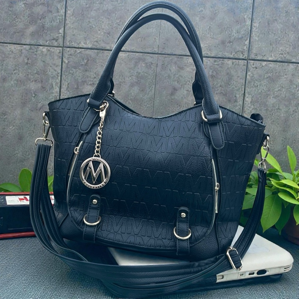 Miak Collection Pleather Satchel.